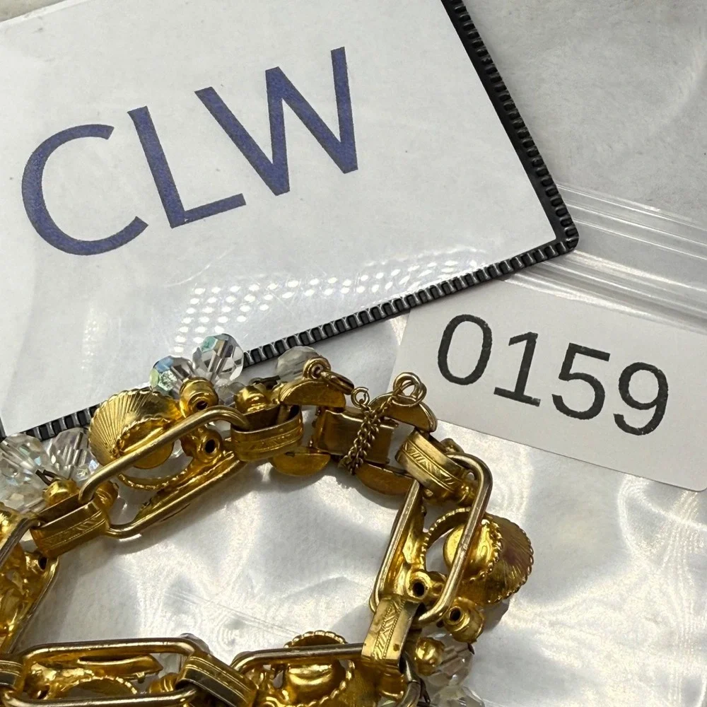 Vintage Juliana Rhinestone Bracelet Cha Cha Gold Tone 7" - Picture 10 of 11